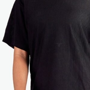Loose Short Sleeve Mesh Crop Top