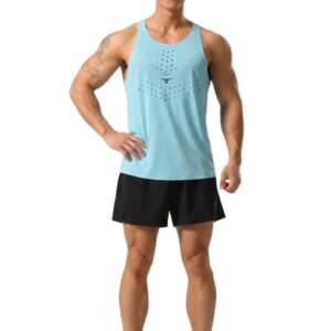 AgileAura Activewear Men's Tank Top - Sky Blue