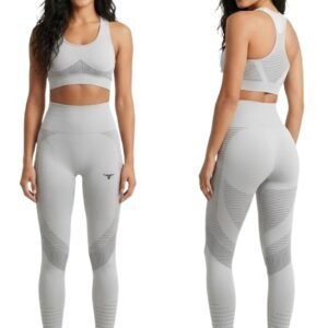 SpinFit High Waist Hollow Leggings - LightGray